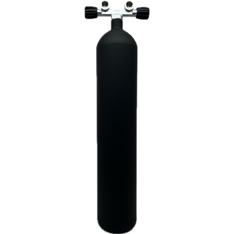 ECS 8,5 L/232 bar Stahl TG  konkav ( matt schwarz ) mit Twinventil 12944