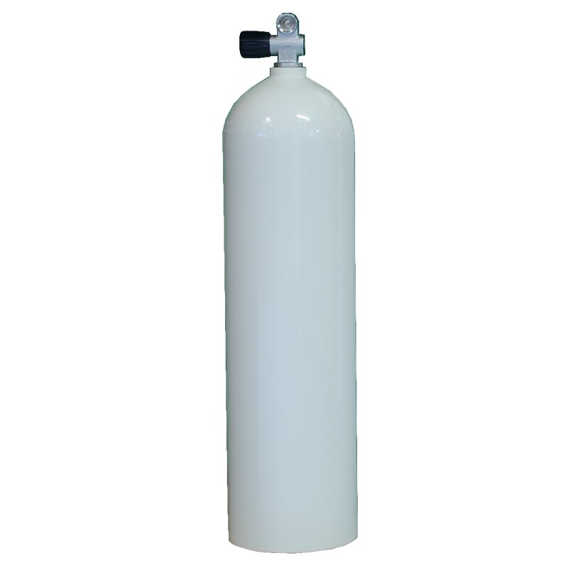 [32000003] MES 11,1 L Aluflasche weiß 207 bar mit Ventil 12144