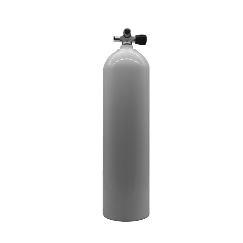 MES 11,1 L Aluflasche weiß 207 bar mit Ventil 12544-RE
