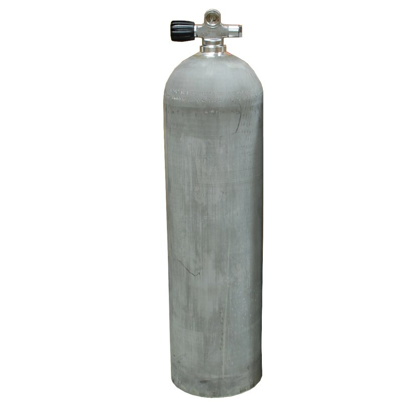 MES 11,1 L Aluflasche natur 207 bar mit Ventil 12544-LI