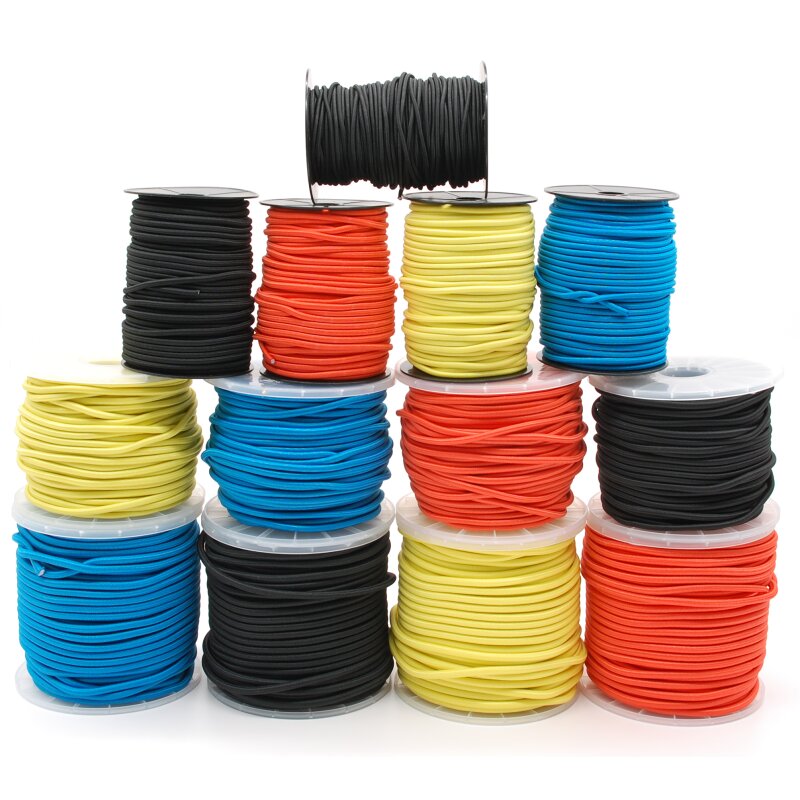 Bungee Cord 4 mm - Meterware- schwarz