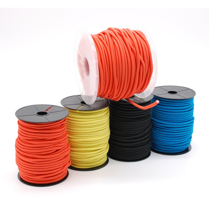 Bungee Cord 6 mm - Meterware- schwarz