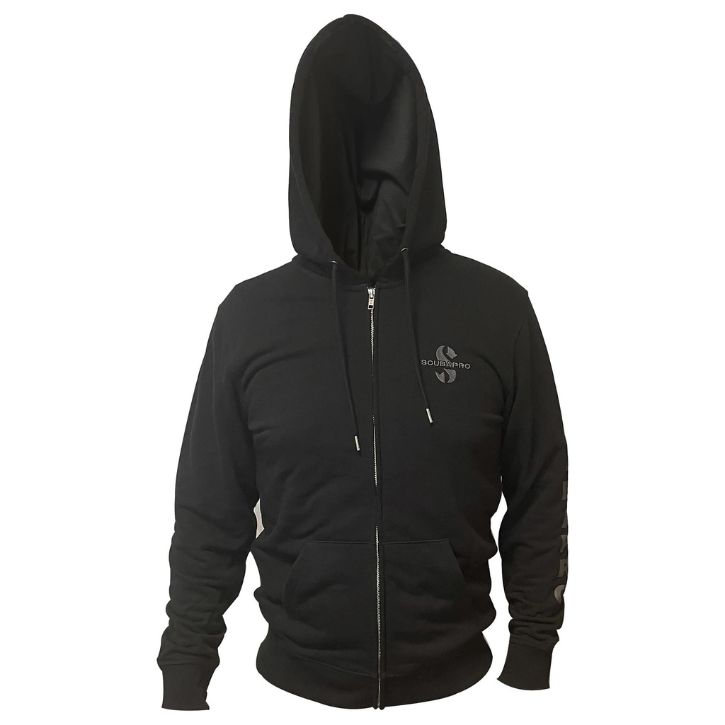 HOODIE M. FRONT-ZIP, SCHW. M