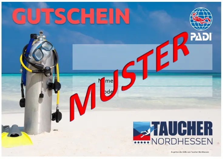 Geschenkgutschein (Schuppertauchen) (DSD - Schnuppertauchen für Erwachsene ab 10 Jahre)