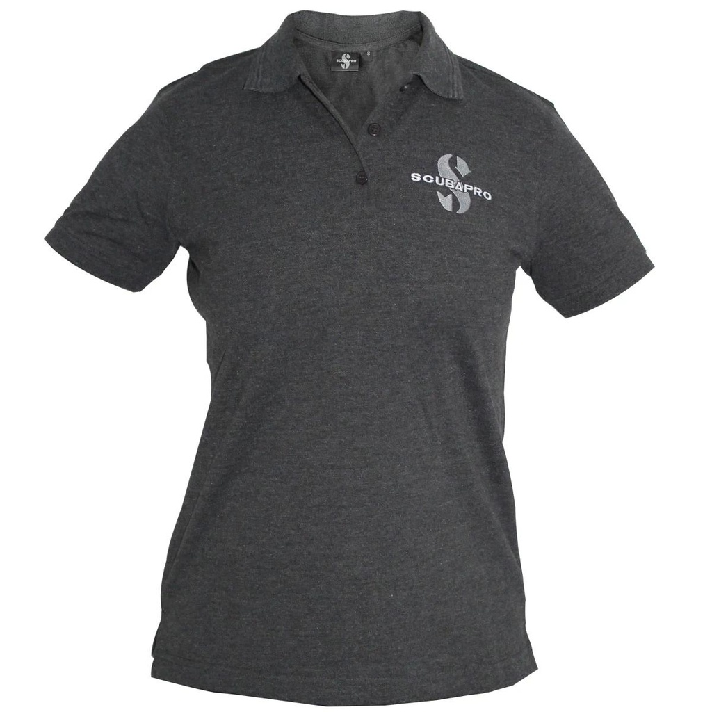 POLO-SHIRT, DAMEN, SCHWARZ L