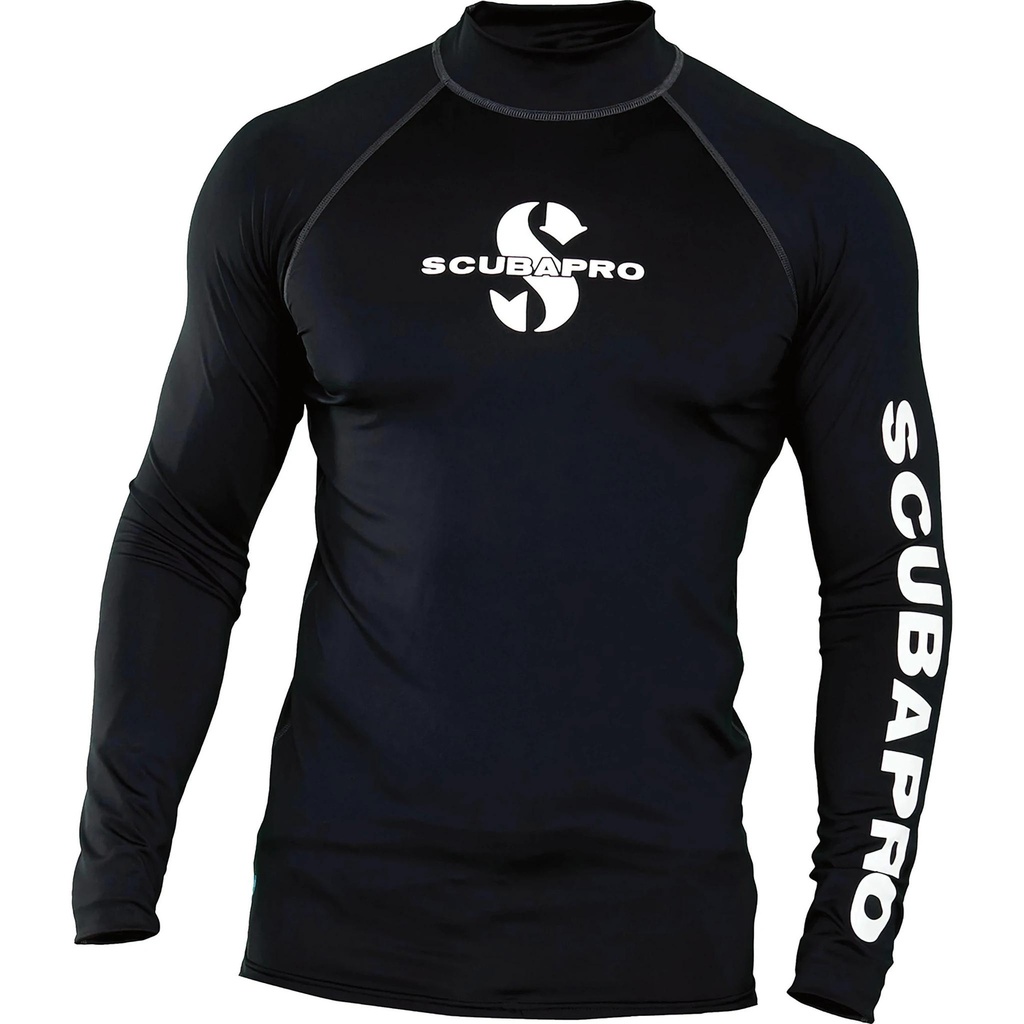 BLACK RASHGUARD LANGARM HE 2XL