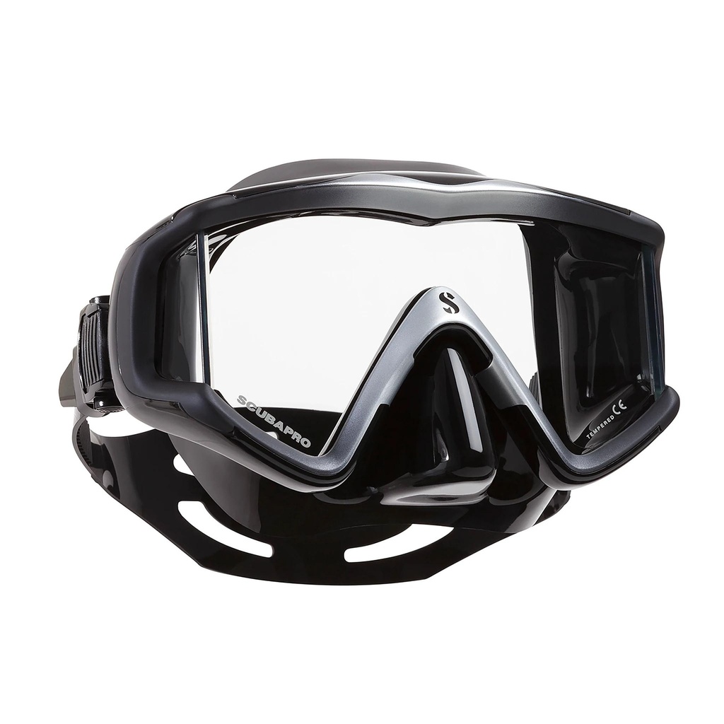 [30000804] MASKE CRYSTAL VU (Schwarz / Silber)
