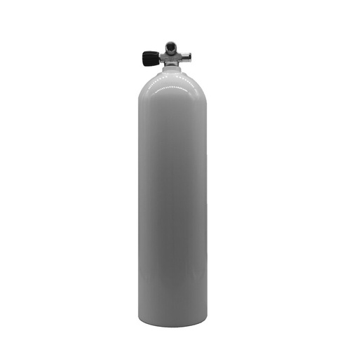 [32000005] MES 11,1 L, Aluflasche weiß 207 bar mit Ventil 12544-LI