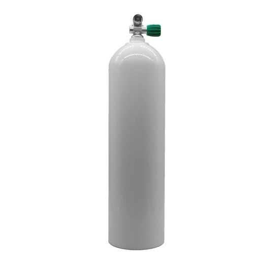 [32000008] MES 11,1 L Aluflasche weiß 207 bar mit Nitrox Ventil 12400RE