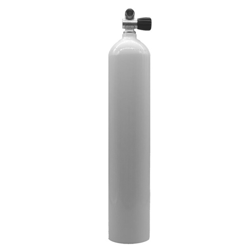 [32000032] MES 5,7 L Aluflasche weiß 207 bar mit Ventil 12144RE