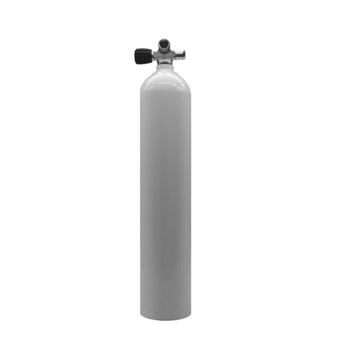 [32000033] MES 5,7 L Aluflasche weiß 207 bar mit Ventil 12544-LI