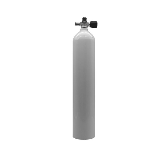 [32000034] MES 5,7 L Aluflasche weiß 207 bar mit Ventil 12544-RE