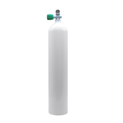 [32000035] MES 5,7 L Aluflasche weiß 207 bar mit Nitrox Ventil 12400