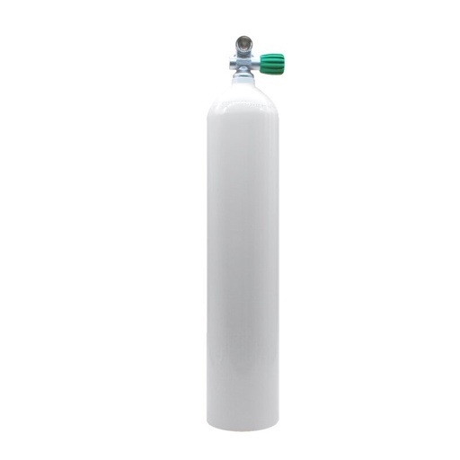 [32000036] MES 5,7 L Aluflasche weiß 207 barmit Nitrox Ventil 12400RE