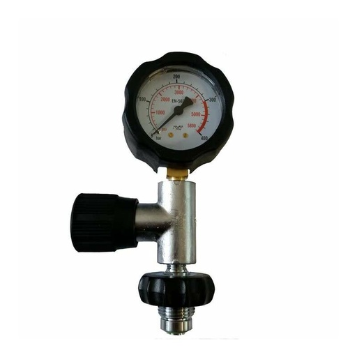 [32000193] Flaschenprüfmanometer DIN 300 bar