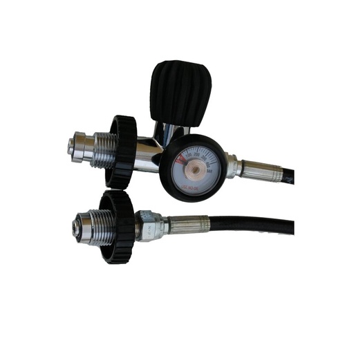 [32000200] Polaris Überströmschlauch 1 m bis 300 bar mit Manometer