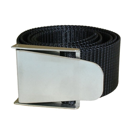 [32000620] Polaris Bleigurt schwarz 2 m mit Edelstahlschnalle